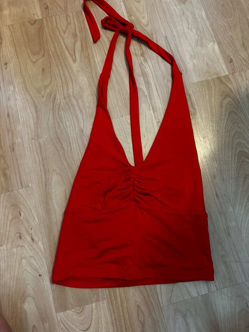 Old Navy- halter crop top- bright red- new with tags